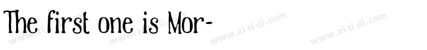 The first one is Mor字体转换